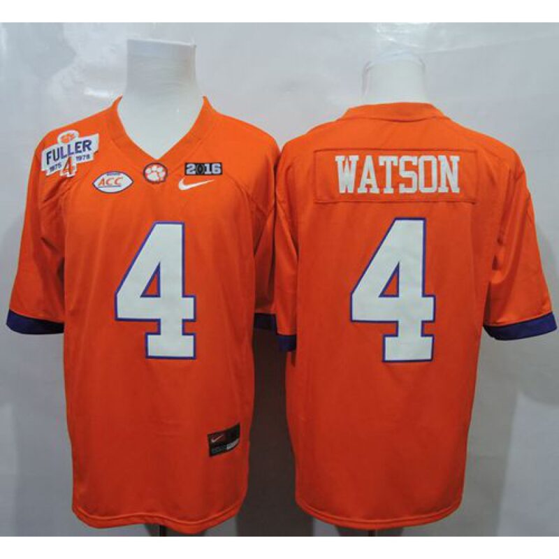 6861d1f6b00b4_1 Tigers #4 Deshaun Watson Orange 1975-1978 Fuller 2016 College Football Playoff National Championship Patch Stitched NCAA Jersey