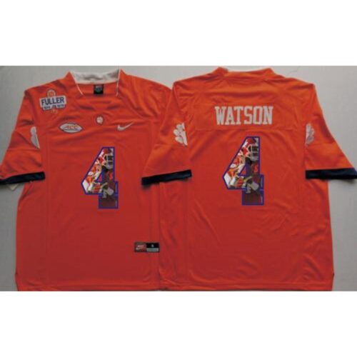 6861d1fd1341d_1 Tigers #4 Deshaun Watson Orange Player Fashion Stitched NCAA Jersey