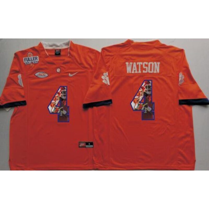 6861d1fd1341d_1 Tigers #4 Deshaun Watson Orange Player Fashion Stitched NCAA Jersey