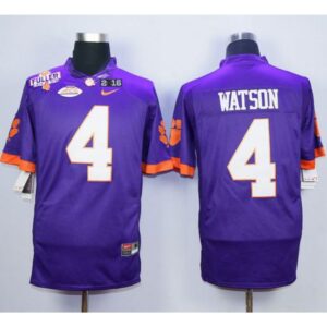 6861d20020e5b_1 Tigers #4 Deshaun Watson Purple Limited 2016 College Football Playoff National Championship Patch Stitched NCAA Jersey
