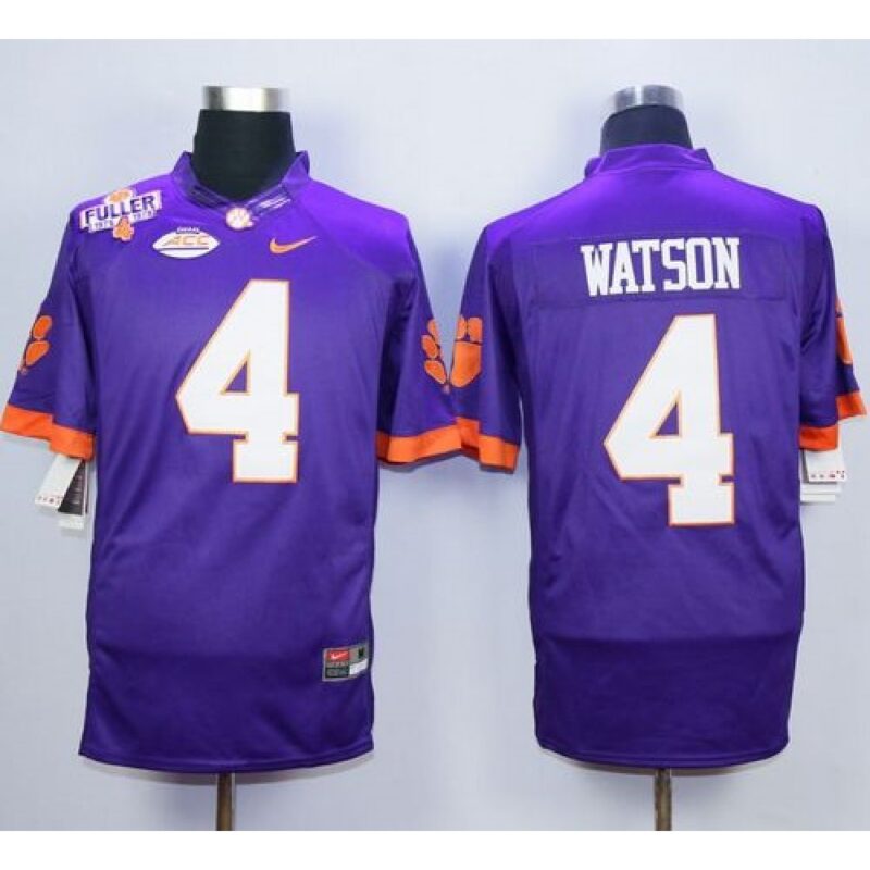 6861d209c829c_1 Tigers #4 Deshaun Watson Purple Limited Stitched NCAA Jersey
