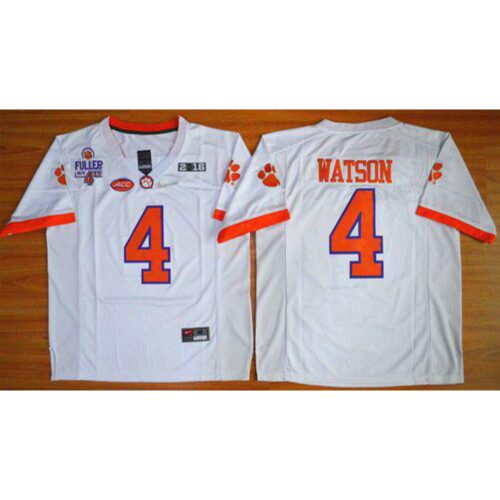 6861d20ce9ba5_1 Tigers #4 Deshaun Watson White 2016 National Championship Stitched NCAA Jersey