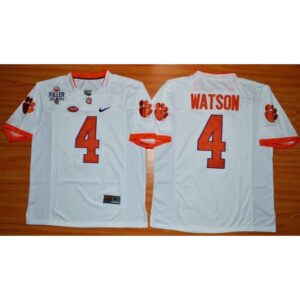 6861d2164609e_1 Tigers #4 Deshaun Watson White 1975-1978 Fuller Stitched NCAA Jersey