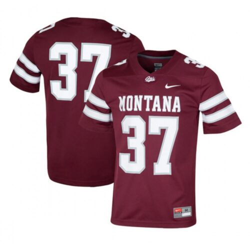6861d2260c17f_1 Men's Montana Grizzlies #37 Maroon Stitched Jersey