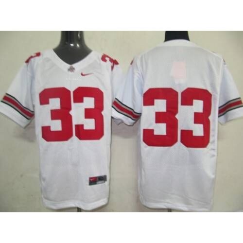 6861d2436d8ba_1 Buckeyes #33 White Stitched NCAA Jersey