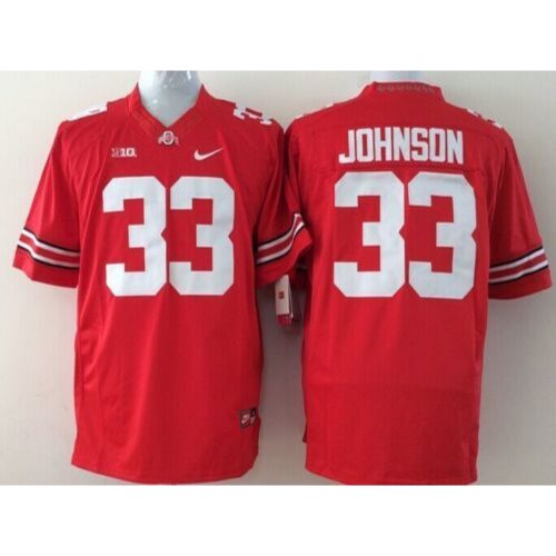 6861d246a7580_1 Buckeyes #33 Pete Johnson Red Stitched Youth NCAA Jersey