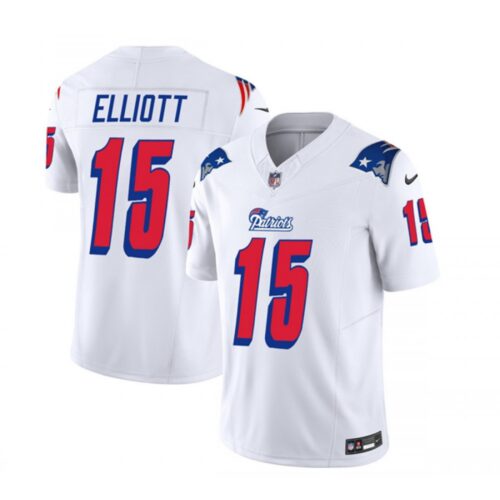 6861d24aa26d5_1 Men's New England Patriots #15 Ezekiel Elliott White 2023 F.U.S.E. Throwback Limited Stitched Football Jersey