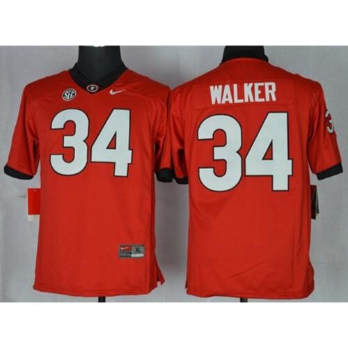6861d259ed5e1_1 Bulldogs #34 Herschel Walker Red Stitched Youth NCAA Jersey