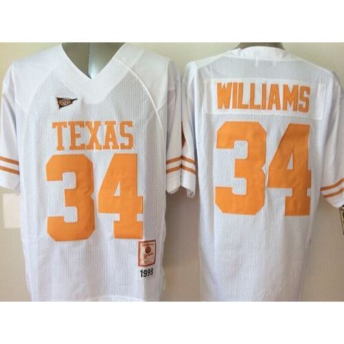 6861d26970cf7_1 Longhorns #34 Ricky Williams White Stitched NCAA Jersey