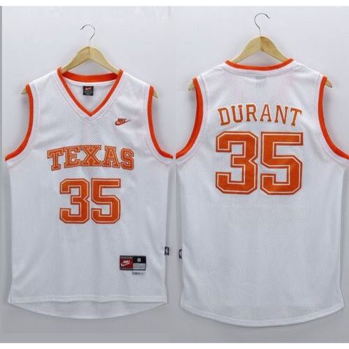 6861d272e8b7a_1 Longhorns #35 Kevin Durant White New Stitched NCAA Jersey