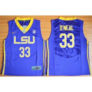 6861d27f9c088_1 Tigers #33 Shaquille O'Neal Purple Basketball Stitched Youth NCAA Jersey