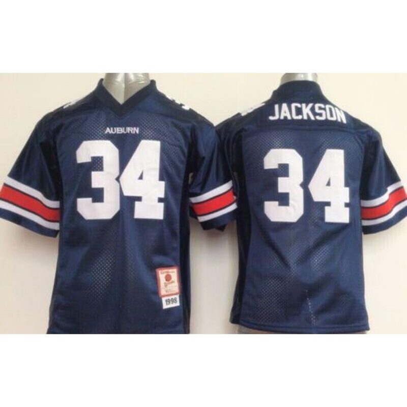6861d282974ec_1 Tigers #34 Bo Jackson Blue Stitched Youth NCAA Jersey