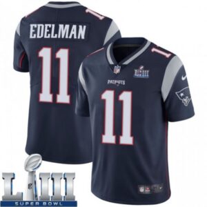 6861d2847d7a6_1 Men's New England Patriots #11 Julian Edelman Navy Blue Super Bowl LIII Vapor Untouchable Limited Stitched NFL Jersey