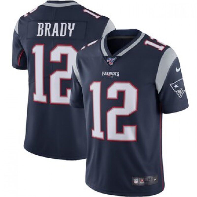 6861d2a32054b_1 Men's New England Patriots #12 Tom Brady Navy 2019 100th Season Vapor Untouchable Limited Stitched NFL Jersey