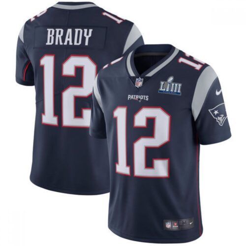 6861d2a70c44c_1 Men's New England Patriots #12 Tom Brady Navy Blue Super Bowl LIII Vapor Untouchable Limited Stitched NFL Jersey