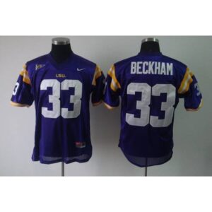 6861d2af95afc_1 LSU Tigers #33 Odell Beckham Purple Stitched NCAA Jersey