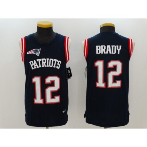 6861d2b21ba93_1 Men's New England Patriots #12 Tom Brady Navy Blue Team Color Stitched NFL Limited Rush Tank Top Jersey