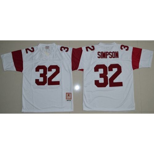 6861d2bc914a3_1 Trojans #32 O.J. Simpson White Stitched NCAA Jersey