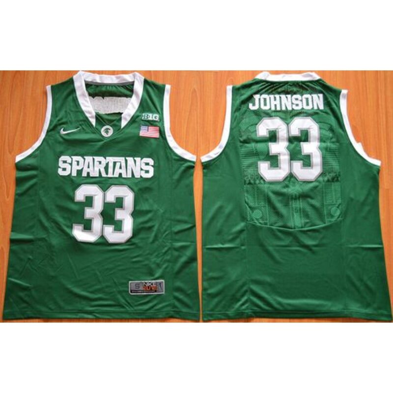6861d2d115fed_1 Spartans #33 Magic Johnson Green Authentic Basketball Stitched NCAA Jersey