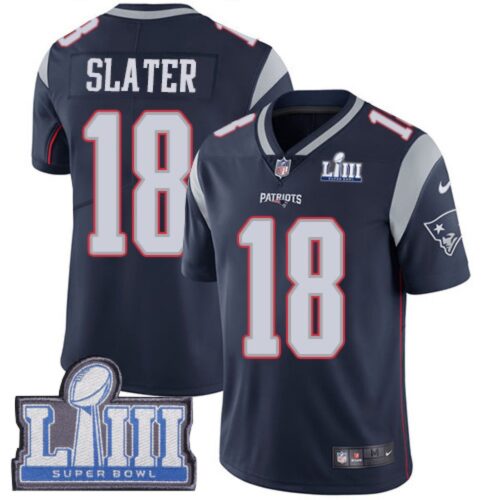 6861d2d9aebe7_1 Men's New England Patriots #18 Matt Slater Navy Blue Super Bowl LIII Vapor Untouchable Limited Stitched NFL Jersey
