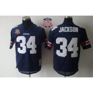 6861d2dd76683_1 Tigers #34 Bo Jackson Blue 2014 BCS Bowl Patch Stitched NCAA Jersey