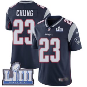 6861d2e70bb02_1 Men's New England Patriots #23 Patrick Chung Navy Blue Super Bowl LIII Vapor Untouchable Limited Stitched NFL Jersey