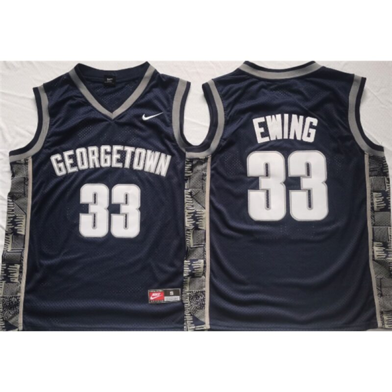 6861d2ea0da0b_1 Men's Georgetown Hoyas #33 Patrick Ewing Navy Stitched Jersey