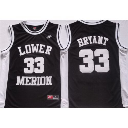 6861d2fa2695f_1 Men's Lower Merion #33 Kobe Bryant Black Stitched Jersey