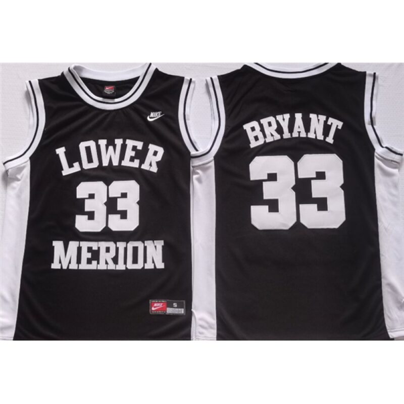6861d2fa2695f_1 Men's Lower Merion #33 Kobe Bryant Black Stitched Jersey
