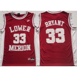 6861d2fd490ed_1 Men's Lower Merion #33 Kobe Bryant Red Stitched Jersey