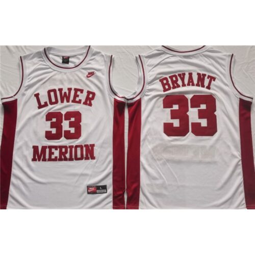 6861d30063dfb_1 Men's Lower Merion #33 Kobe Bryant White Stitched Jersey
