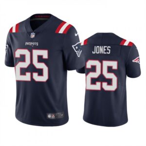 6861d30746874_1 Men's New England Patriots #25 Marcus Jones Navy Vapor Untouchable Limited Stitched Jersey