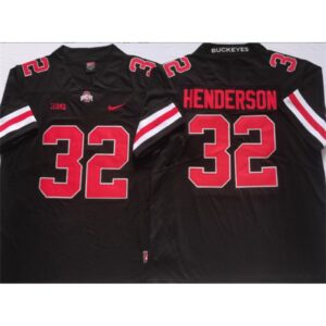 6861d31ae02b5_1 Men's Ohio State Buckeyes #32 HENDERSON Black Stitched Jersey