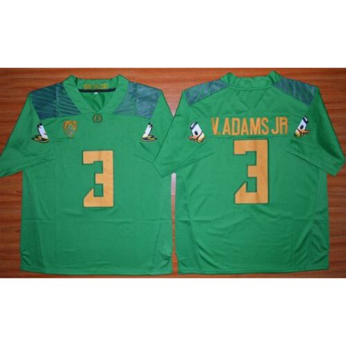 6861d33157501_1 Ducks #3 Vernon Adams Jr. Green Stitched NCAA Jersey