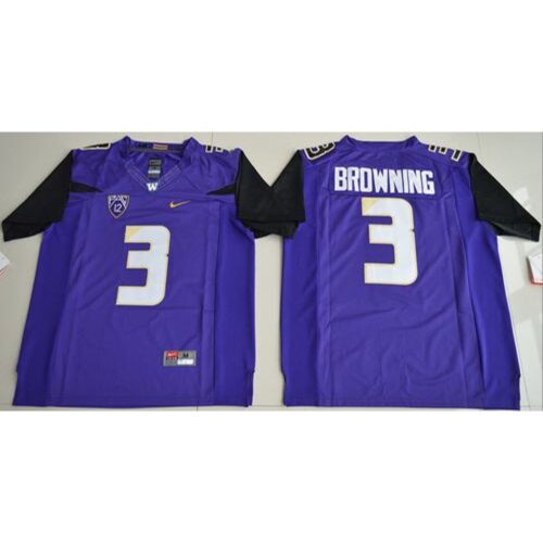 6861d3347f5b5_1 Huskies #3 Jake Browning Purple Limited Stitched NCAA Jersey