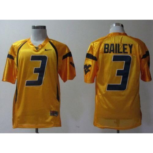 6861d3456eda2_1 Mountaineers #3 Stedman Bailey Gold Stitched NCAA Jersey