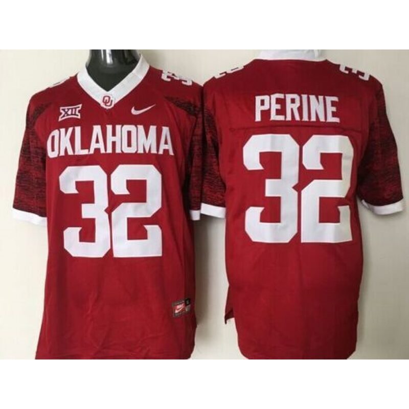 6861d368c8dde_1 Sooners #32 Samaje Perine Red New XII Stitched NCAA Jersey