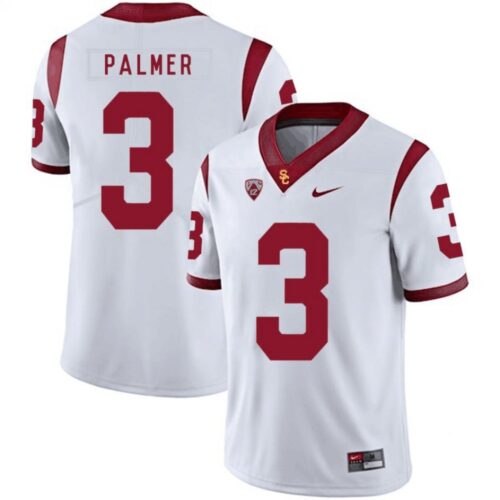 6861d378dcfa7_1 Men's USC Trojans #3 Carson Palmer White Stitched Limited Jersey