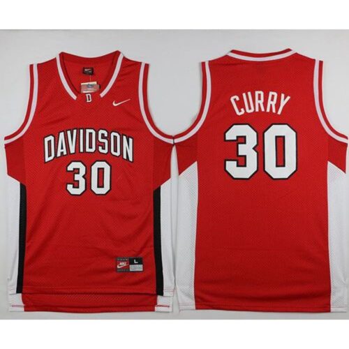 6861d39f27a4d_1 Wildcats #30 Stephen Curry Red Basketball Stitched Jersey