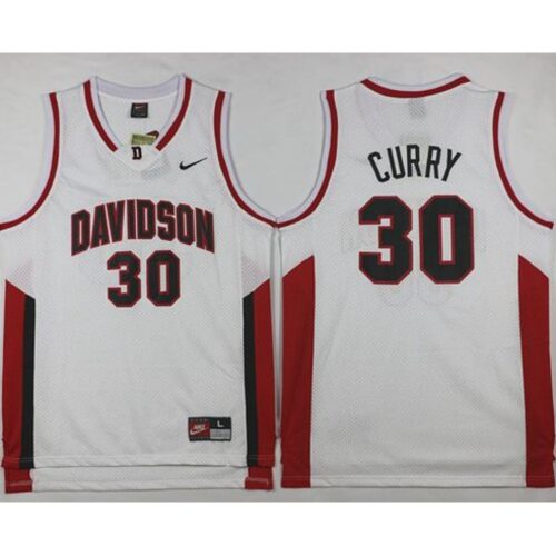 6861d3a289eb6_1 Wildcats #30 Stephen Curry White Basketball Stitched Jersey