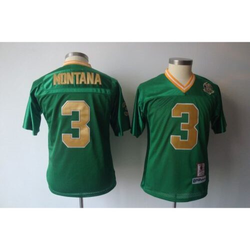 6861d3e48553a_1 Dame #3 Joe Montana Green Stitched Youth NCAA Jersey