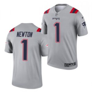 6861d3e8ce1c3_1 Men's New England Patriots #1 Cam Newton 2021 Gray Inverted Legend Stitched Jersey