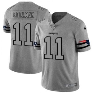 6861d3ef4b371_1 Men's New England Patriots #11 Julian Edelman 2019 Gray Gridiron Team Logo Limited Stitched NFL Jersey