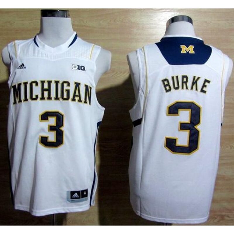 6861d402118a5_1 Wolverines #3 Trey Burke White Basketball Stitched NCAA Jersey