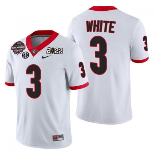 6861d44749d89_1 Men's Georgia Bulldogs #3 Zamir White 2021/22 CFP National Champions White College Football Stitched Jersey