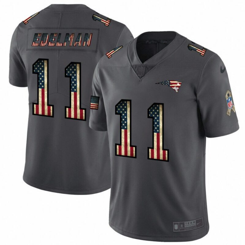 6861d45403d90_1 Men's New England Patriots #11 Julian Edelman Grey 2019 Salute To Service USA Flag Fashion Limited Stitched NFL Jersey
