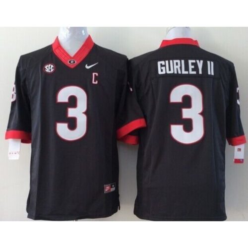 6861d456ea719_1 Bulldogs #3 Todd Gurley II Black Stitched Youth NCAA Jersey