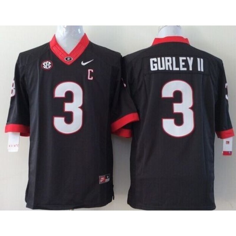 6861d456ea719_1 Bulldogs #3 Todd Gurley II Black Stitched Youth NCAA Jersey