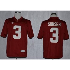 6861d474127a1_1 Crimson Tide #3 Vinnie Sunseri Red Limited Stitched NCAA Jersey