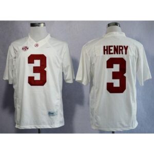 6861d4891672f_1 Crimson Tide #3 Derrick Henry White Limited Stitched NCAA Jersey